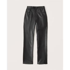 Abercrombie & Fitch Vegan Leather 90s Straight Pants - 27S